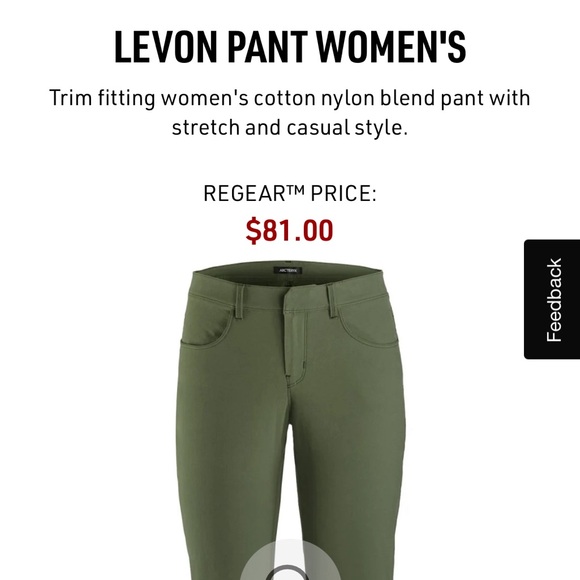 ARCTERYX ladies’ Levon pant in dark purple “Dimma” color 12 - Picture 10 of 10